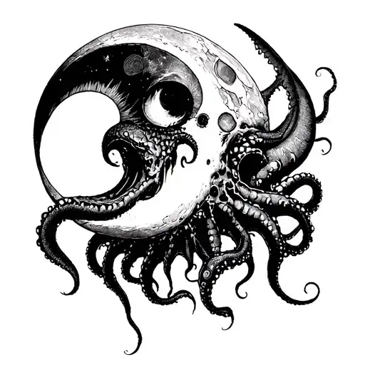 Moon With Tentacles