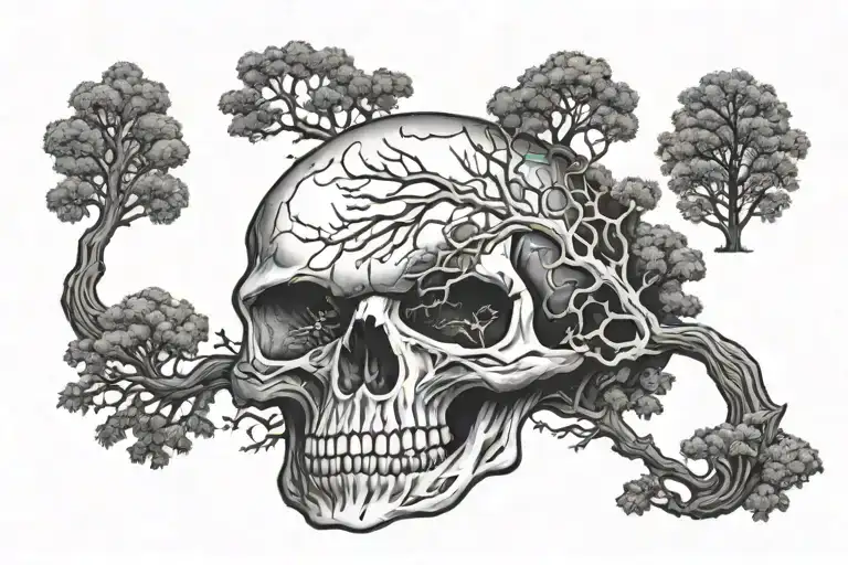 Cemetery Tree Skull