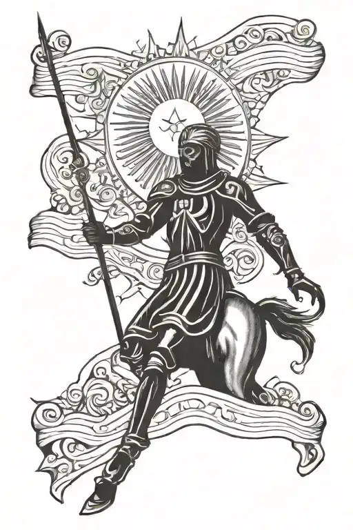 The Sun In The Flag Of Argentina But With The Body Of A Conquistador