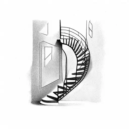 Children On A Spiral Staircase