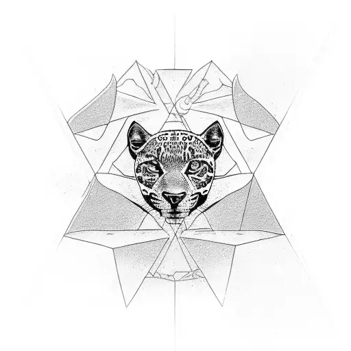 Jaguar And Sorcerer's Shade With A Pyramid Background