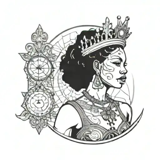 Beautiful Black Woman With Scarification Tarot Card