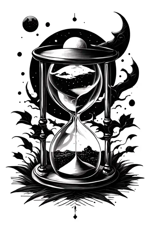 Hourglass And Moon