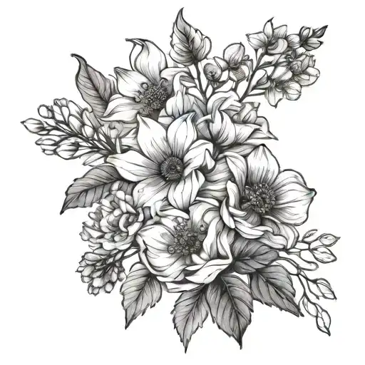 June And February Birth Flower Bouquet Where You Can Add More Onto It Later On