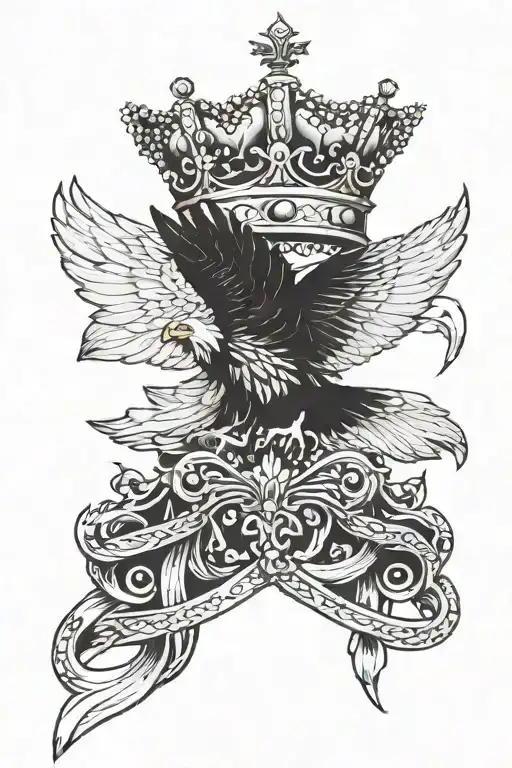 Eagle And King Crown