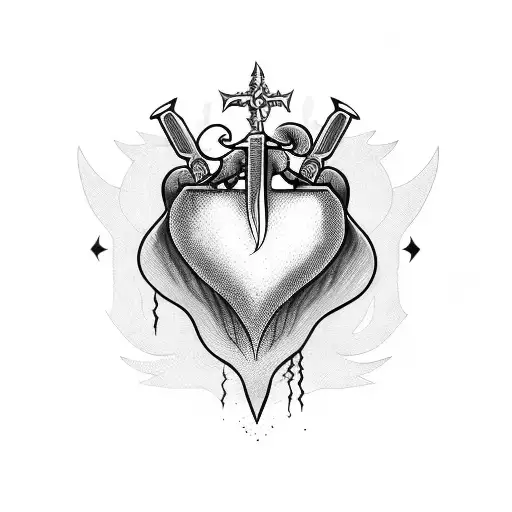 Angel With Sword And Looking Strong