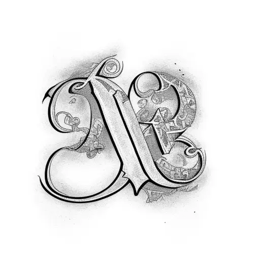 Initials Aj And Lc On A Shaded Background