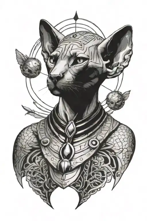 Gods Of Egypt Sphinx Cat Wearing A Celestial