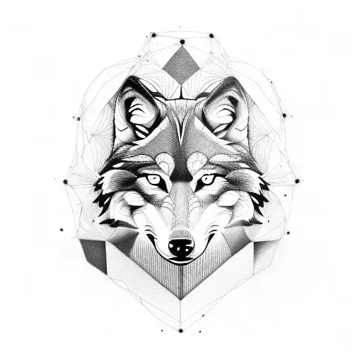 Watch And Wolf Fused Together