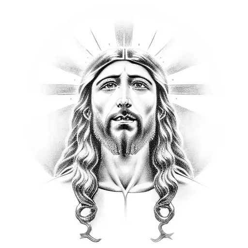A Detailed Portrait Of Jesus Performing A Miracle