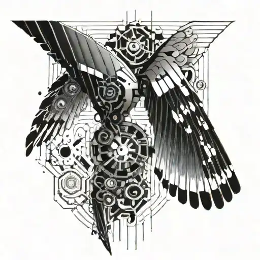 A Futuristic Robotic Wing Design Combined With Binary Code Elements