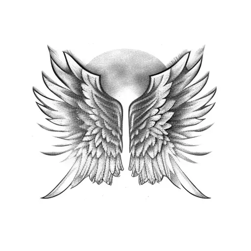 Angel Wings With Music Notes