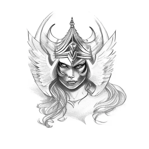 Valkyrie Tatoo On Back