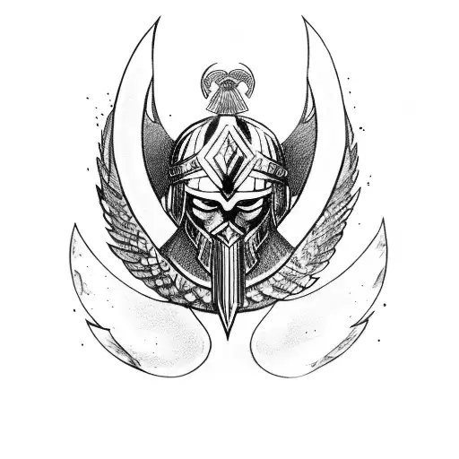 Valkyrie Tatoo On Back