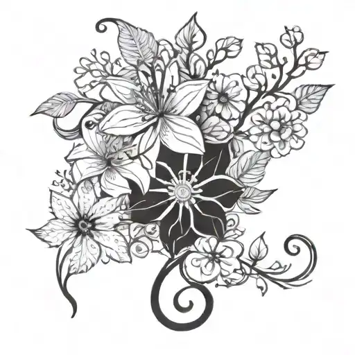 A Tattoo Symbolizing The Eternal Bond Of Friendship With Intertwining Vines And Flowers