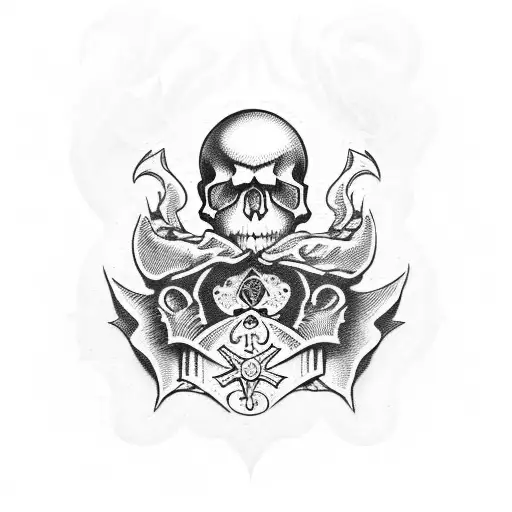 Ace Of Spades And Skull