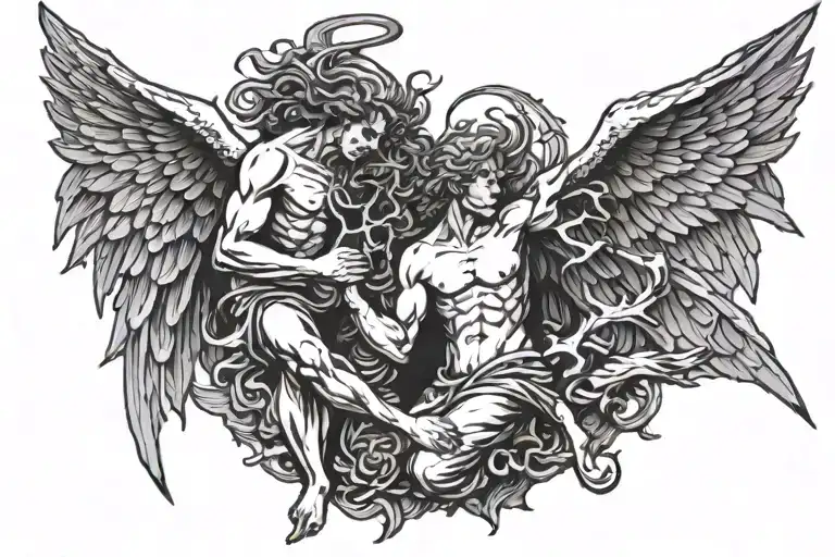 Angel Killing A Demon