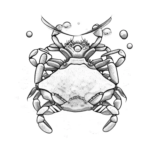 A Snowboarding Crab On A Bubble Mountain