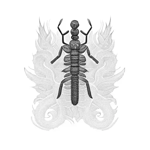 Centipede Wrapped Around A Dagger