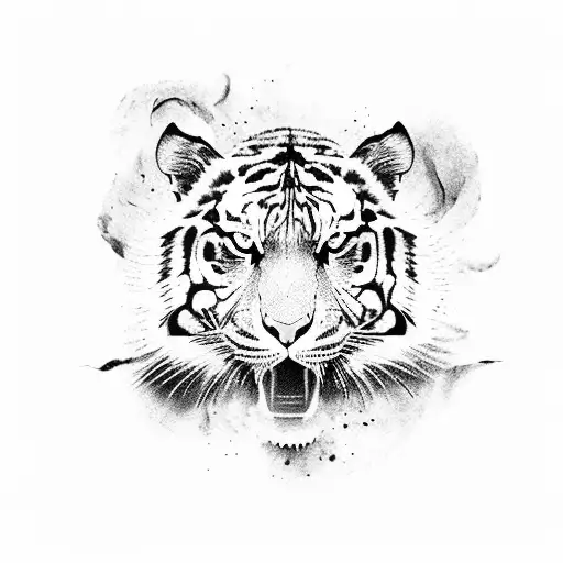 A Fierce Tiger Performing A Karate Kick