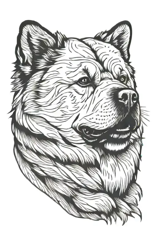 Aesthetic Smooth Coat Chow Chow Sitting