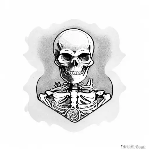 Two Skeleton Lover Tarot Card Undressing Blouse