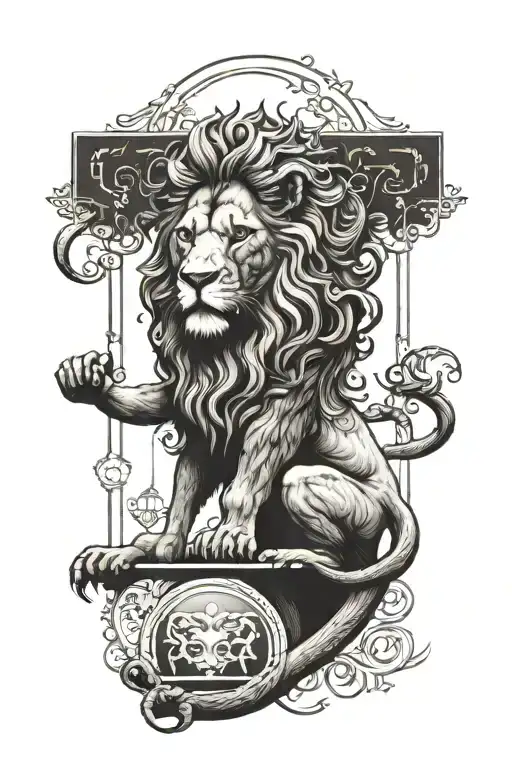 Lion And Scale Balanced