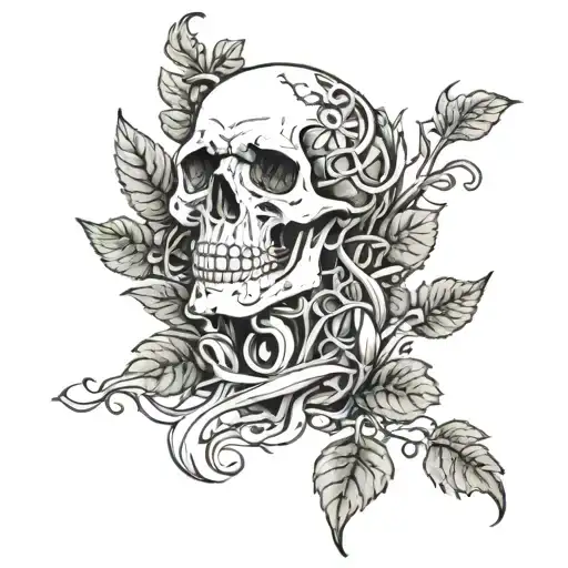 Skull Wrapped In Vines