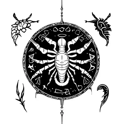 Circle Cancer Zodiac Sign On Back Hand