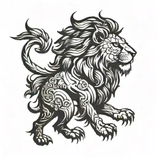 Lion And Pheonix Bird