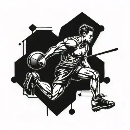 Combining A Football And A Barbell To Symbolize Your Love For Both The Gym And Football