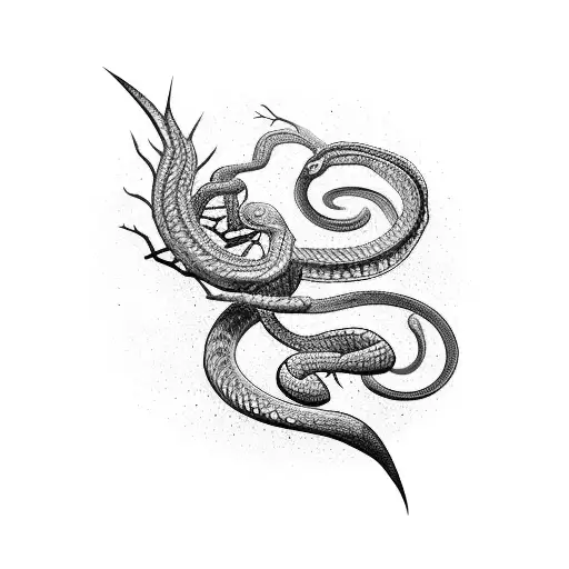 Thorny Snake Around Arm