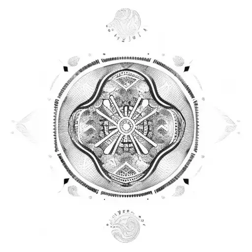 A Filipino Themed Tattoo Inside A Circle