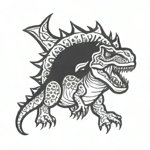 Dinosaur Outline Cartoon