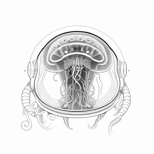 Jellyfish Wearing An Astronaut Helmet