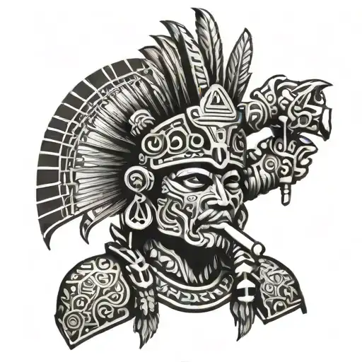 Aztec Warrior Smoking Bong
