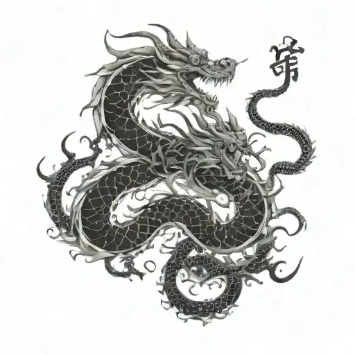 Chinese Dragon With The Name Aksel