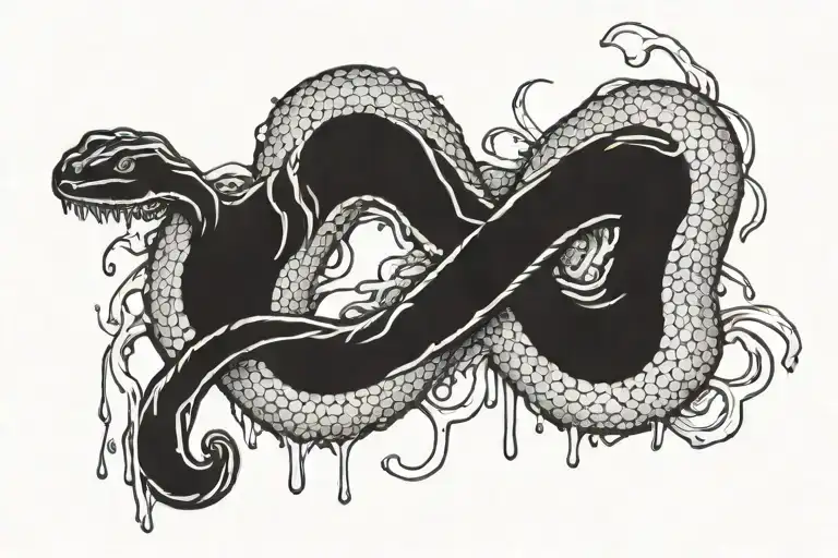 Large Snake Dripping Poison From Its Mouth