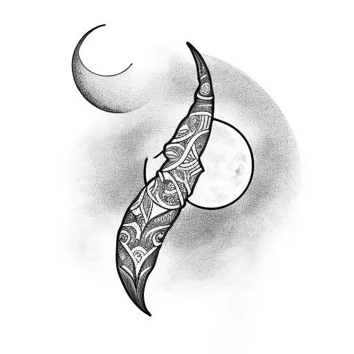 Crescent Moon With Jj Initials