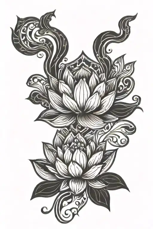 Symbol Lotus Flow Started Form Hand