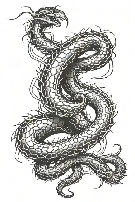 Snake Wrapping Around A Leg Sheding Its Skin Transforming Into Centipede