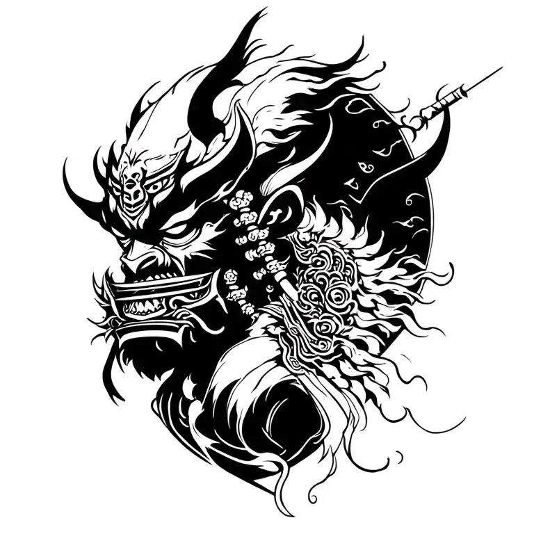 Samurai And Oni
