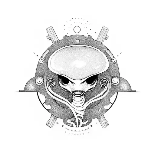 Alien With Mushrooms