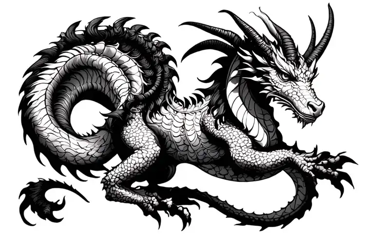 Capricorn With Dragon