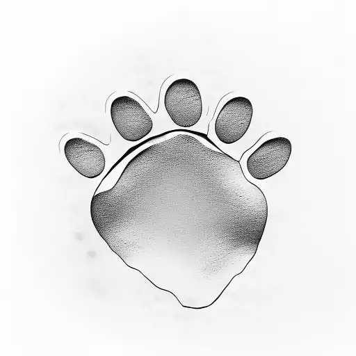 Dog Paw Print With Dixie In Script