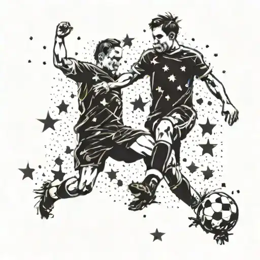 A Sky Full Of Falling Stars Ending In Football Match