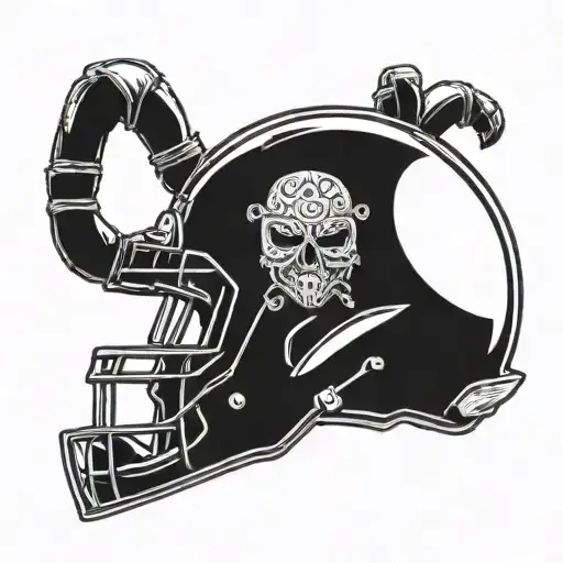 An Intricate Football Helmet Design With A Fashion-forward Twist