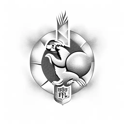 Combine The Client's Favorite Football Team Logo With A Silhouette Of A Sloth