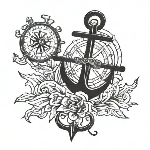 Anchor With Compass