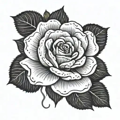 Black Rose With Eyeballs For Leaves